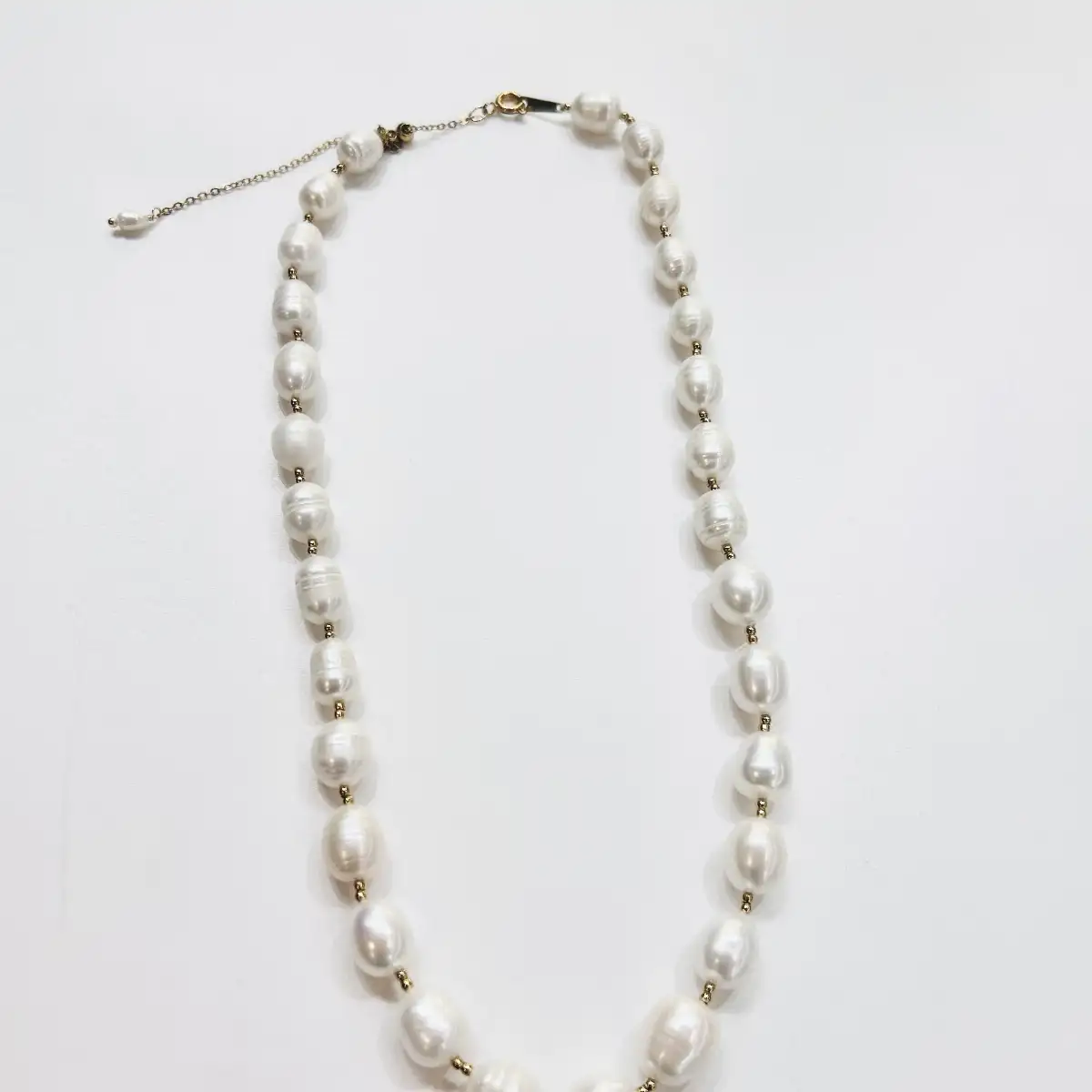 collier Acier  ajustable et perles