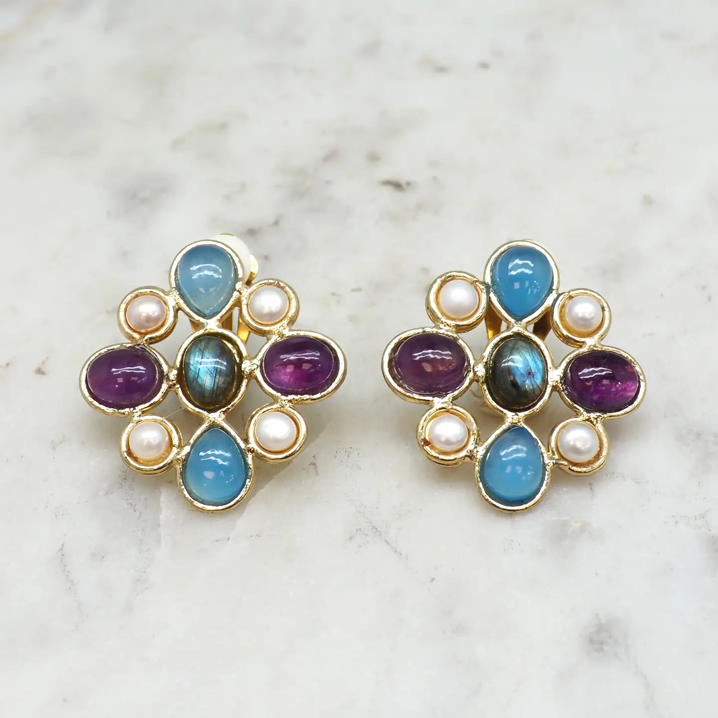 BOUCLES CLIP PETALES